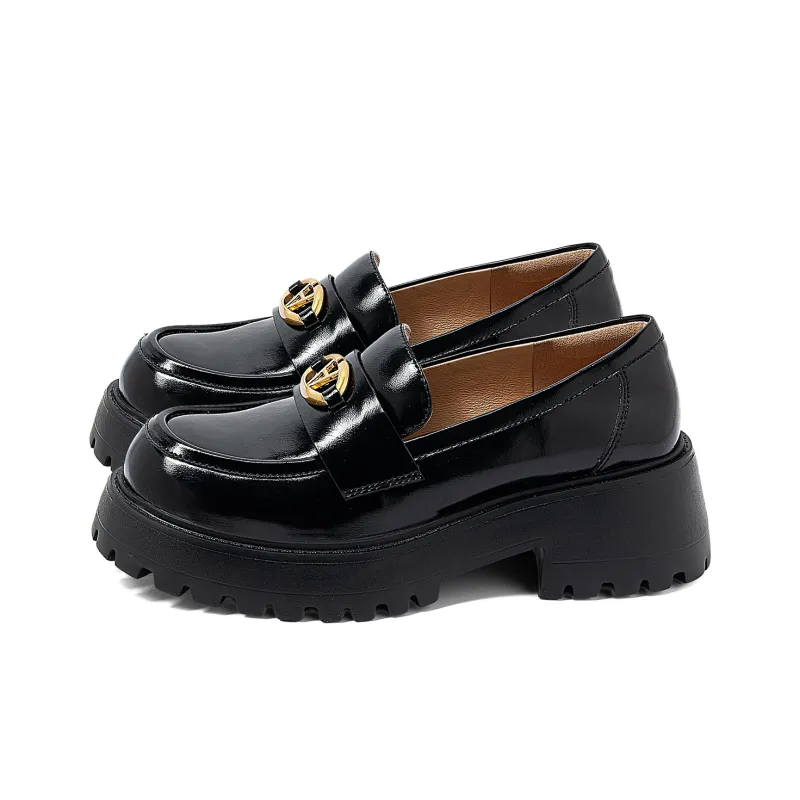COMELY Loafers Women's Black/Coffee-7