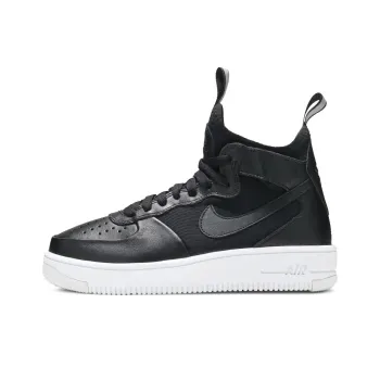 Nike Air Force 1 Anti-Slip Wear-Resistant Mid-Top Skateboard Shoes Unisex Black White