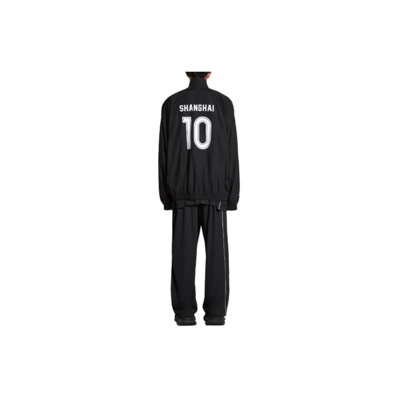 Balenciaga Soccer SS24 Jackets Coats Loose Fit Style Men's Black-3