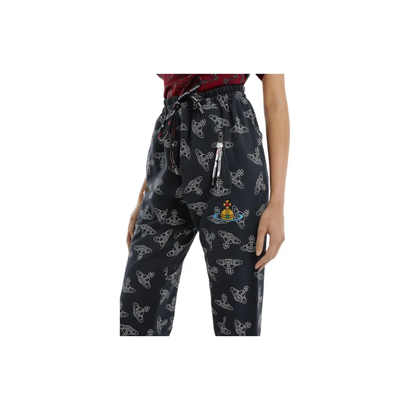 Vivienne Westwood SS24 Casual Pants Unisex Black Blue-7