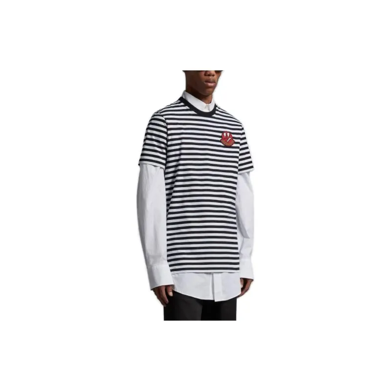 Moncler Logo Patch Striped T Shirt-3