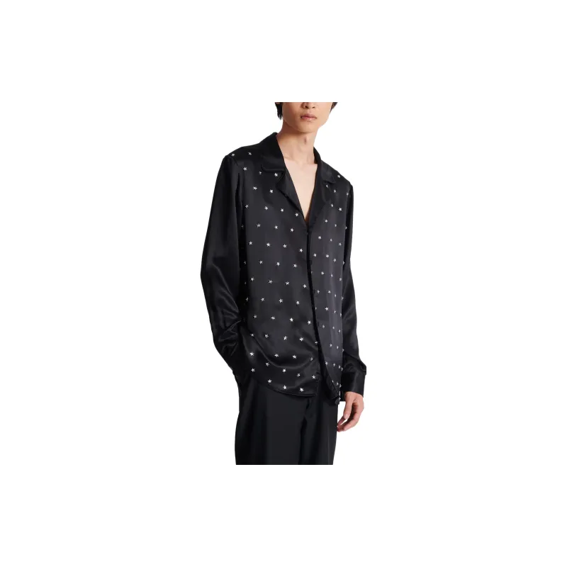 BALMAIN Stars embroidered Silk Shirt-4