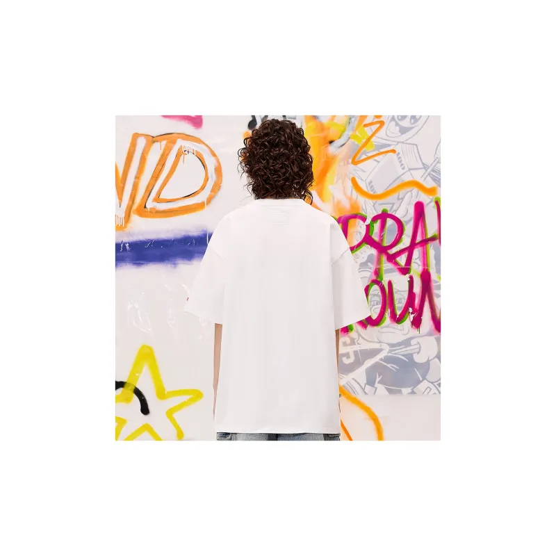 SPRAYGROUND Short Sleeved T Shirts Unisex Raw White-4