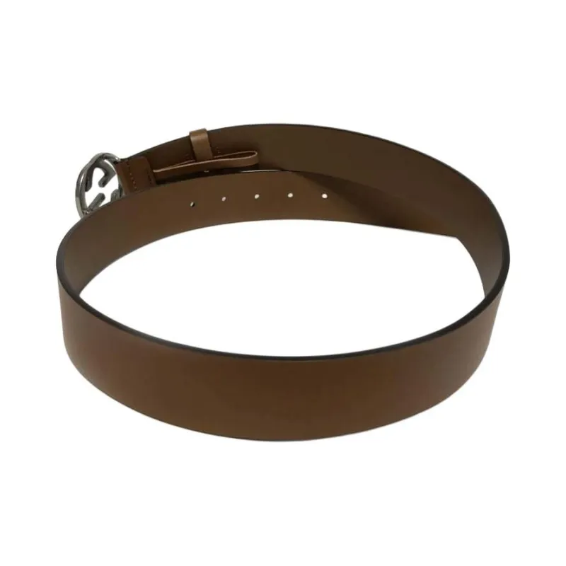 GUCCI Interlocking Gg Signature Leather Belt 1.5 Width-1