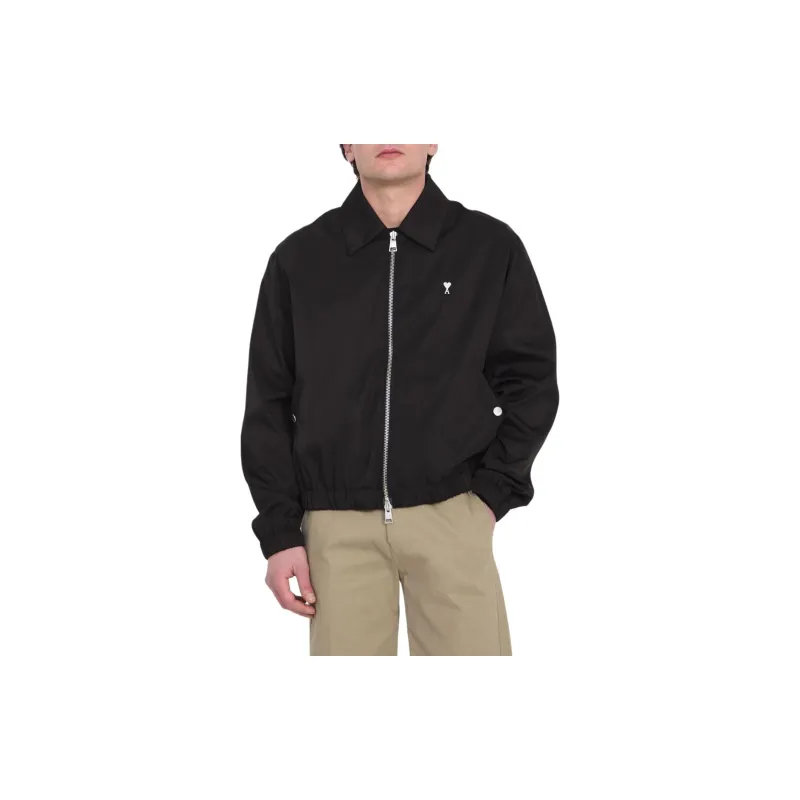 AMIPARIS Paris Ami De Coeur Logo Plaque Zipped Jacket-3