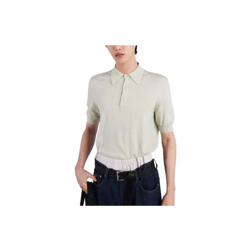 PRADA Polo Shirts Men Green-3
