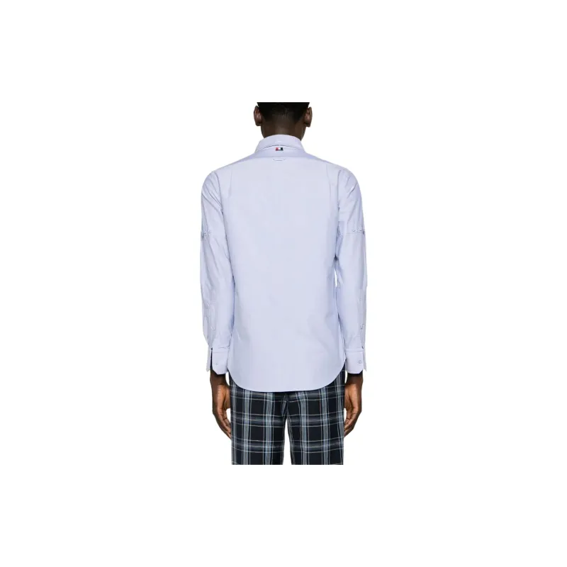 THOM BROWNE Rwb Striped Long Sleeved Shirt-2