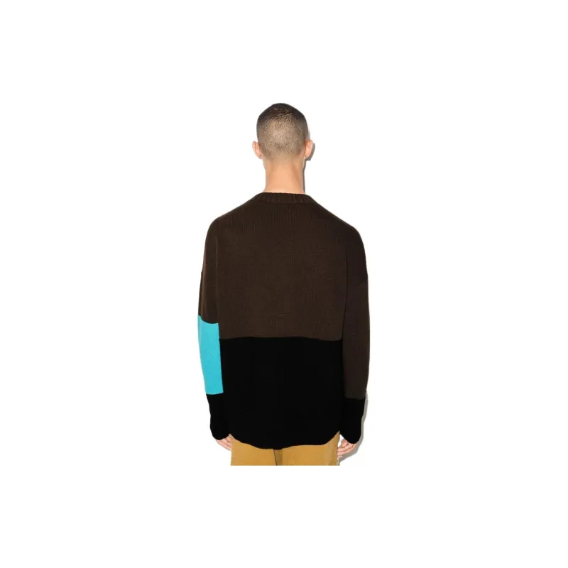 OFF WHITE Color Block Logo Knit Sweater-2