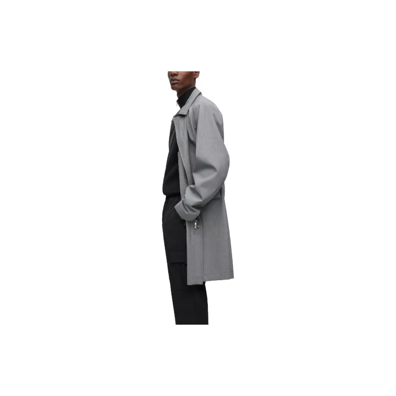 HUGO BOSS SS23 Performance Trench Coats Men Silver-2