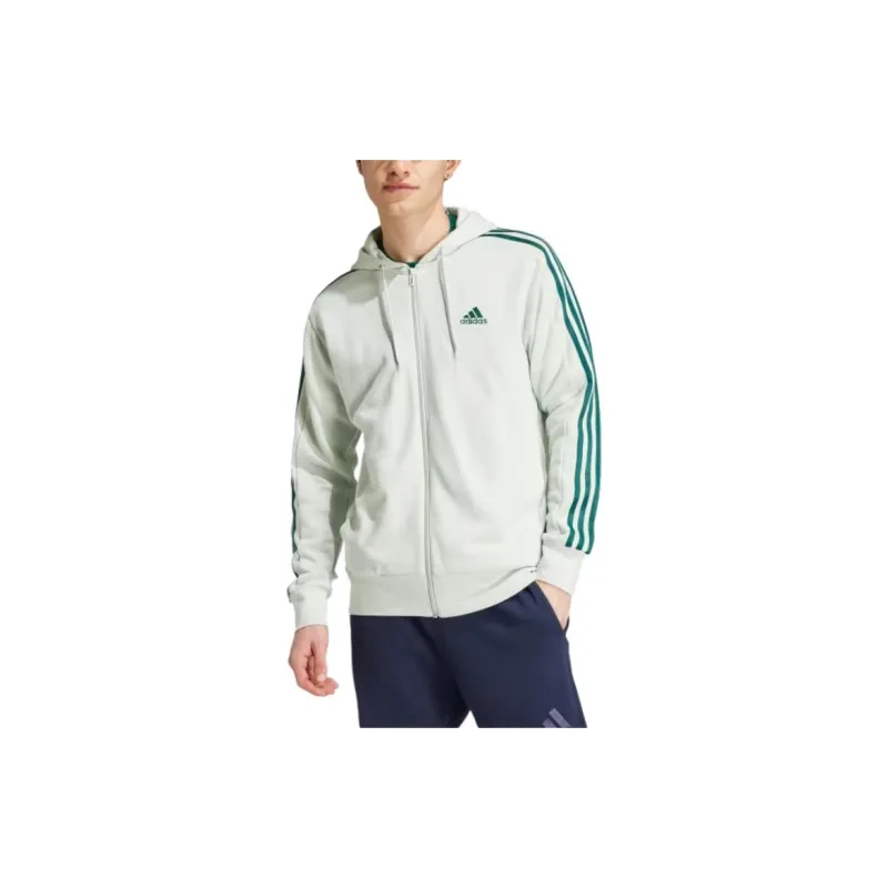 Adidas Essentials French Terry 3 Stripes Full Zip Hoodie-1