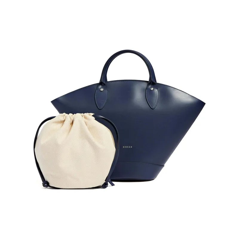 GUESS Genuine Leather Shoulder Bag Crossbody Bag Handbag Medium Size Women's Blue-1