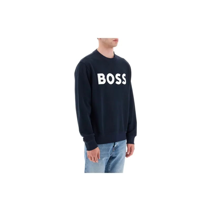 HUGO BOSS Logo Printed Crewneck Sweatshirt-4