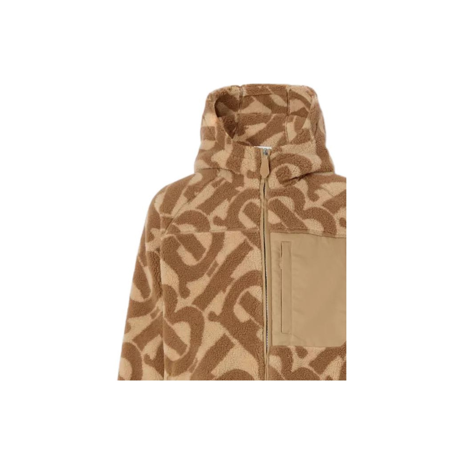 Burberry Monogram Fleece Jacquard Hooded Top L - POIZON