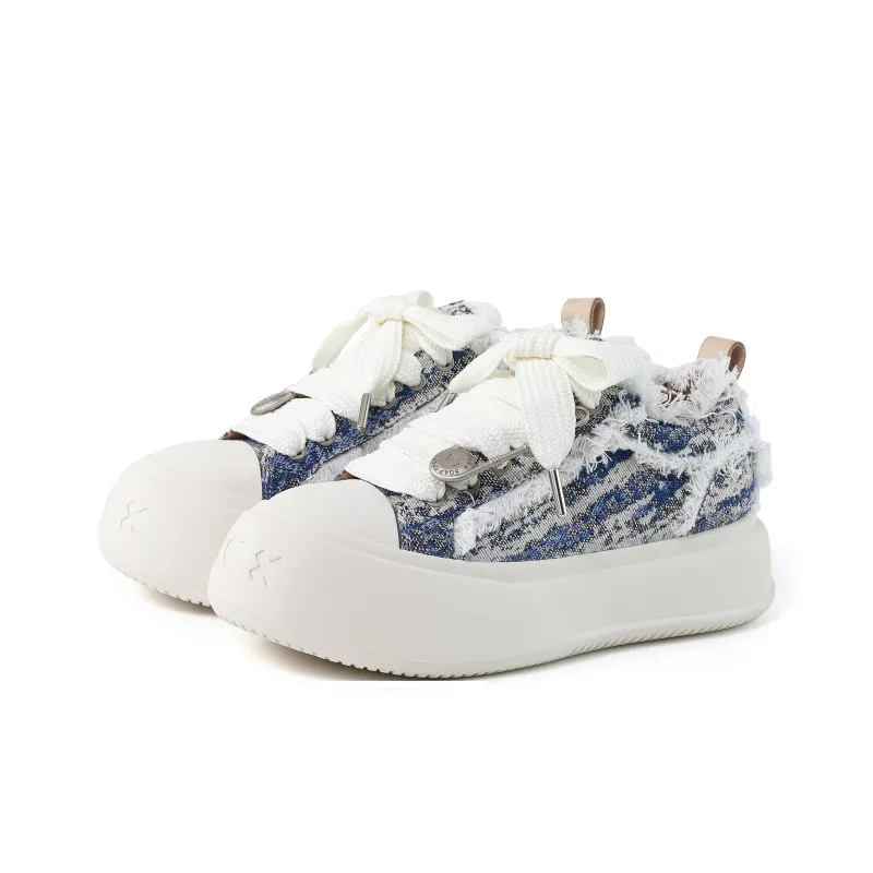 SOAP OPERA Basic Collection Canvas Shoes Unisex Low Top Blue/White-3