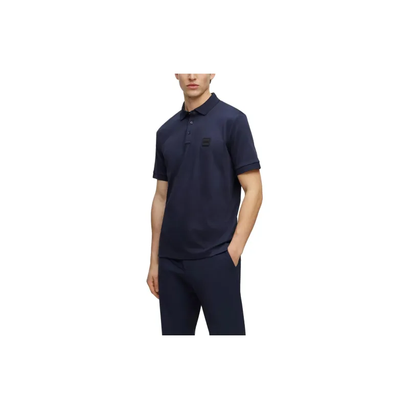 HUGO BOSS Logo patch Cotton Polo Shirt-3