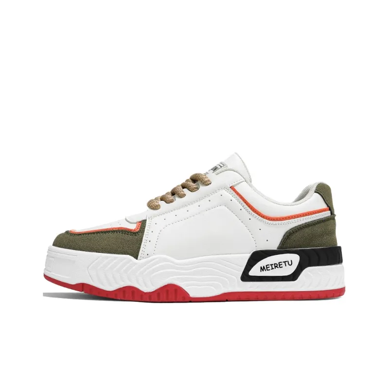 Meiretu Slip Resistant, Abrasion Resistant, And Balanced Low Top Skateboard Shoes Men's-8