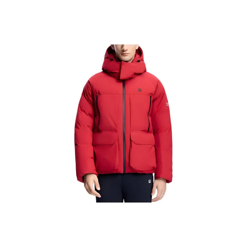 FILA Down Jacket Men's Glaze Base Red-3