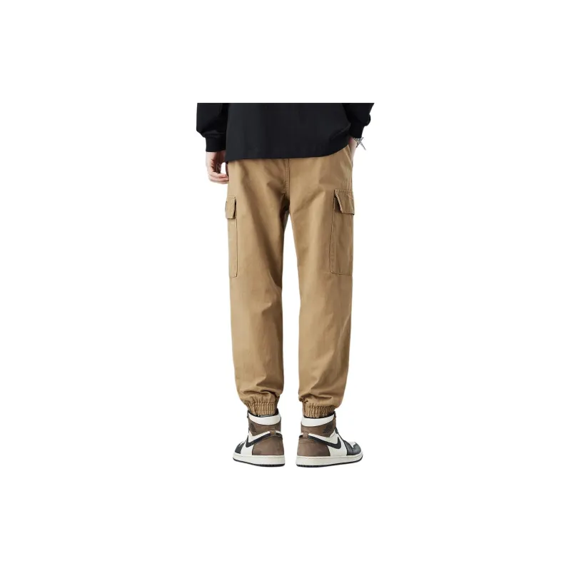 Tonlion Casual Pants Men's Dark Khaki-2