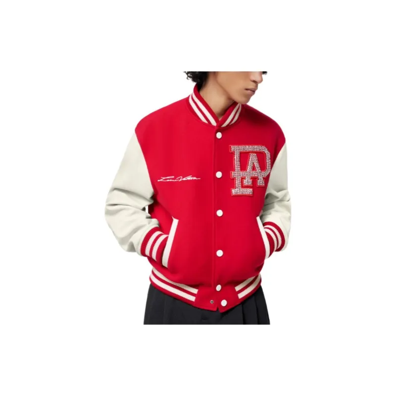 LOUIS VUITTON Mix Leather Varsity Blouson Jacket-4