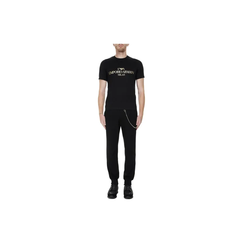 EMPORIO ARMANI T Shirts Men Black-2