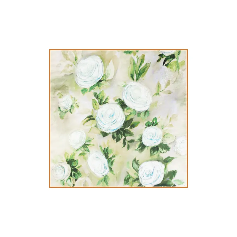 Shanghai Story 100% Mulberry Silk Silk Scarves Women's Patch Bamboo Leaf Flower Gift Box Set-87