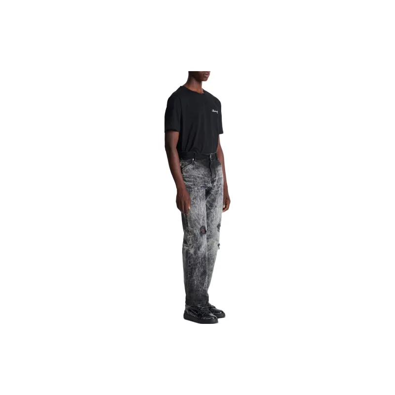 BALMAIN Straight Washed Effect Leg Jeans-4
