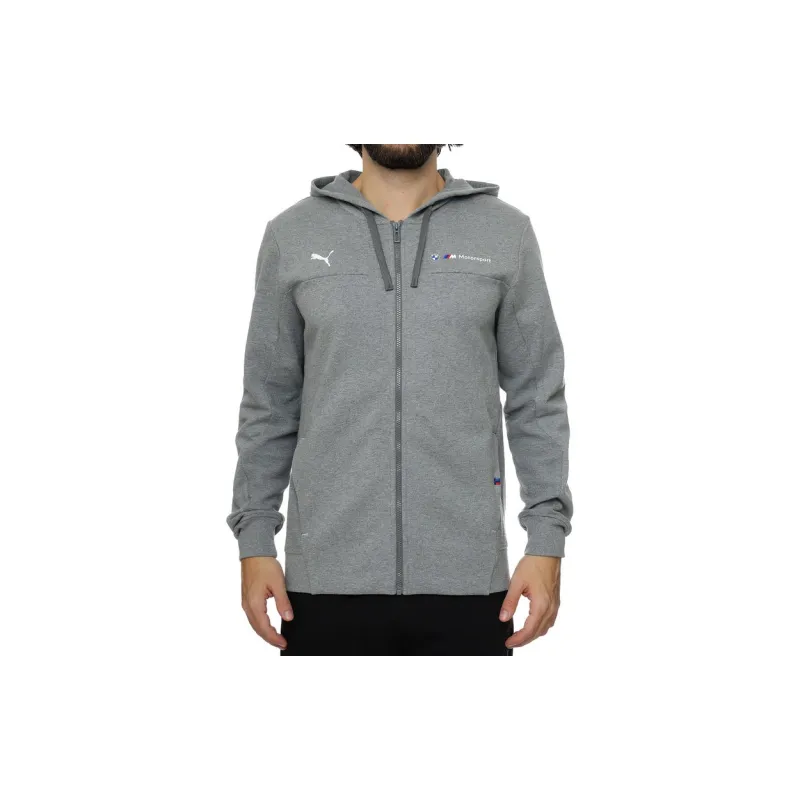 PUMA Veste De Survêtement À Capuche BMW M Motorsport Homme Jacket Men's Gray-4