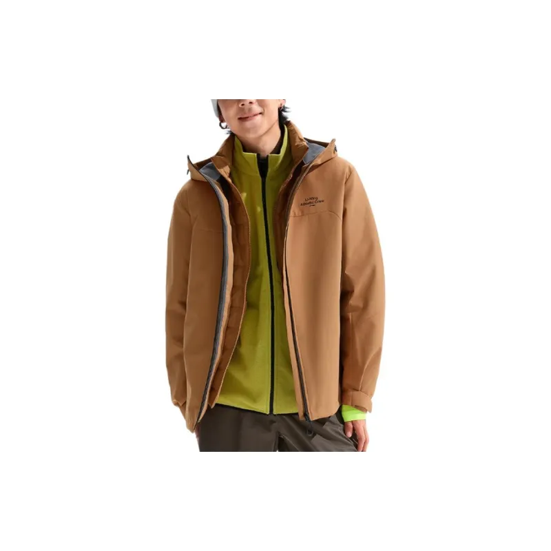 LiNing Variety Training Collection Windproof And Waterproof Abrasion Resistant Windbreaker Jacket Men Amber Brown-5