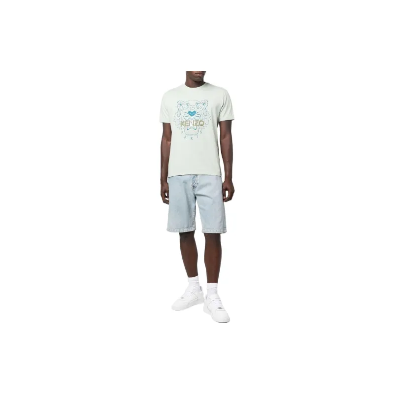 KENZO Classic Tiger Head T Shirt Men's Green-2