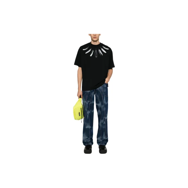 Marcelo Burlon Collar Feathers Cotton T-shirt-2