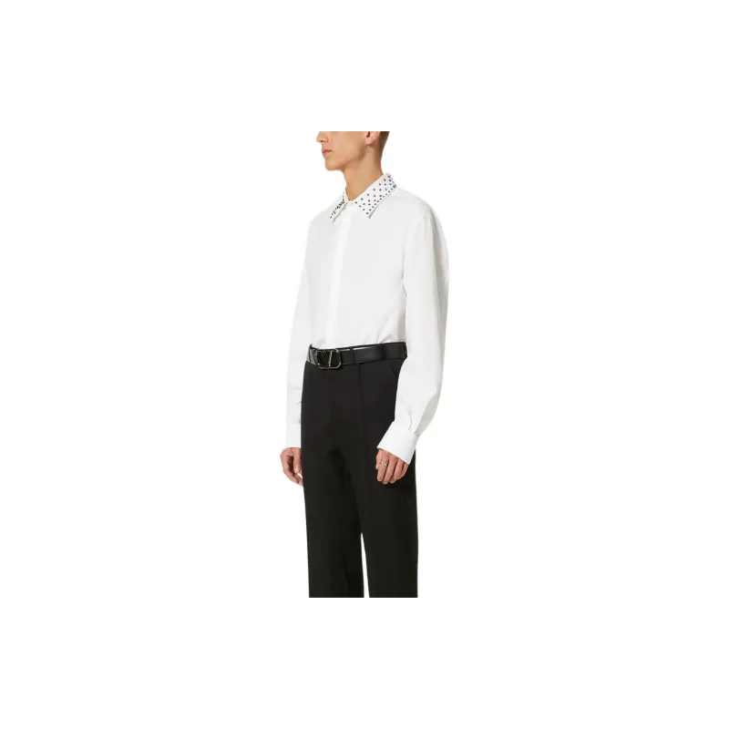 Valentino Stud Detailed Long-Sleeved Shirt-3