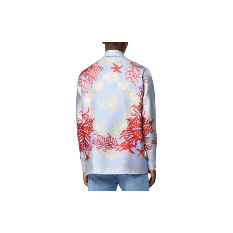 VERSACE Sea Printed Long Sleeved Buttoned Shirt-3