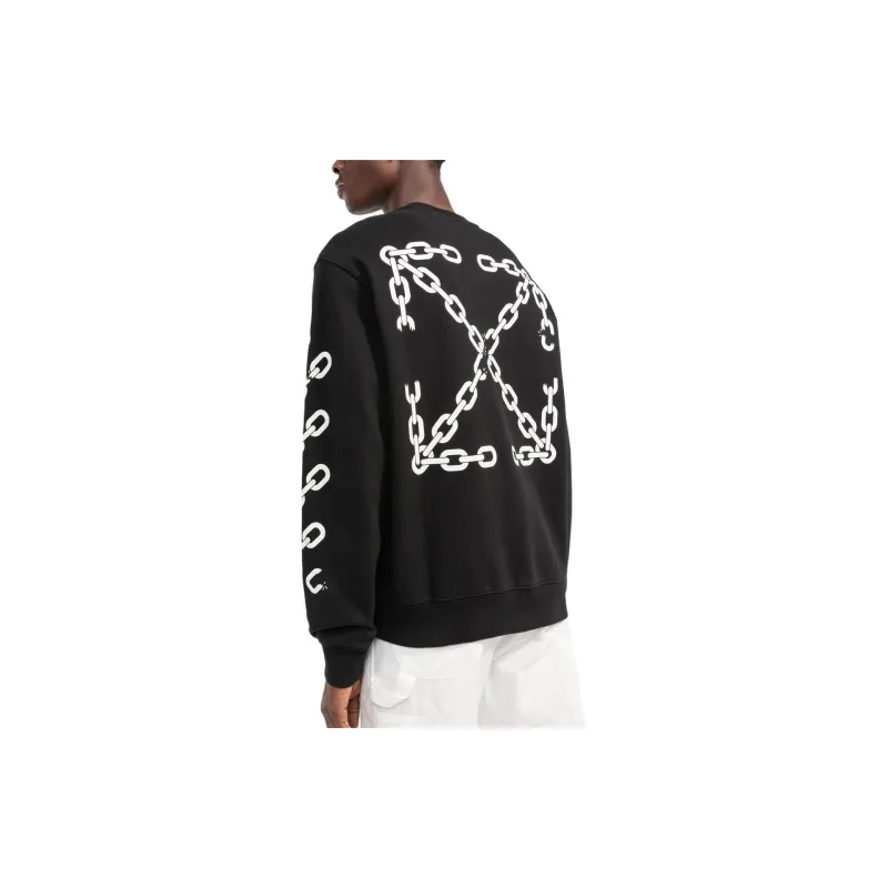 OFF WHITE Chain Arr Slim Crewneck-1