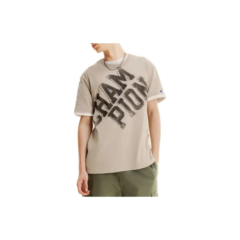 Champion T Shirt Unisex Light Khaki-4