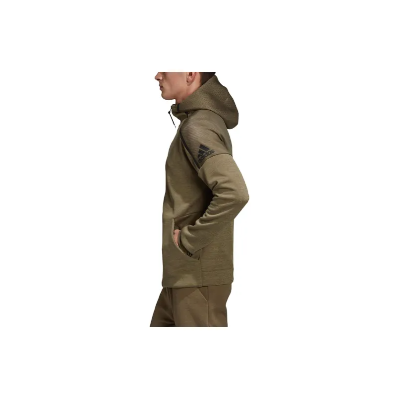 Adidas Fashion Sports Knitted Hooded Jackets Coats Men's Khaki-4
