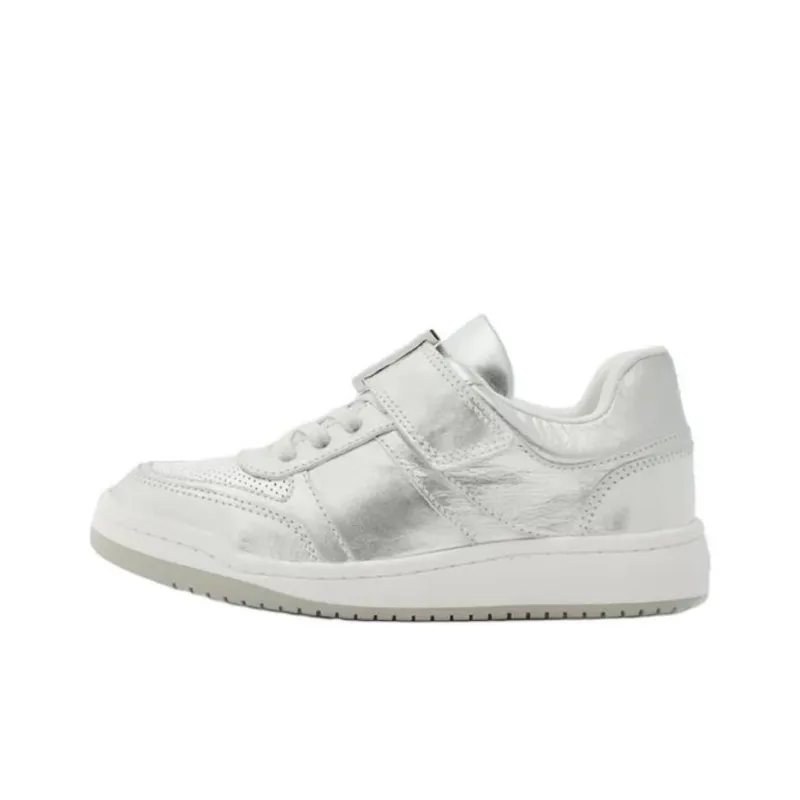 Schutz Low-Top Skateboard Shoes Women's Silver-0