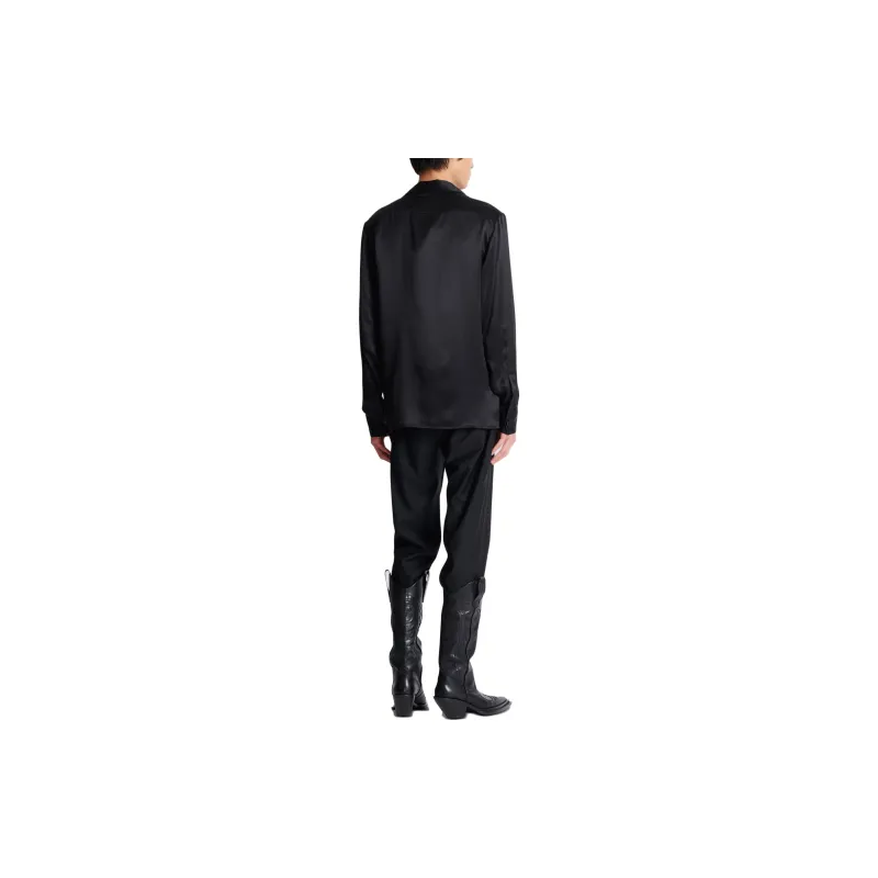 BALMAIN Stars embroidered Silk Shirt-2