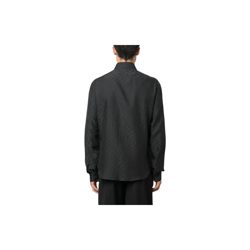 OFF WHITE Allover Logo Printed Long Sleeved Shirt-2