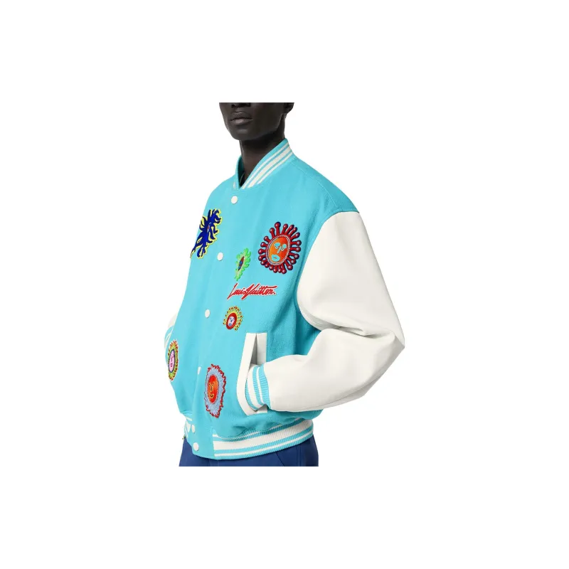 LOUIS VUITTON x Yayoi Kusama Louis Vuitton X Yayoi Kusama SS23 Baseball Jacket Men's Blue-2