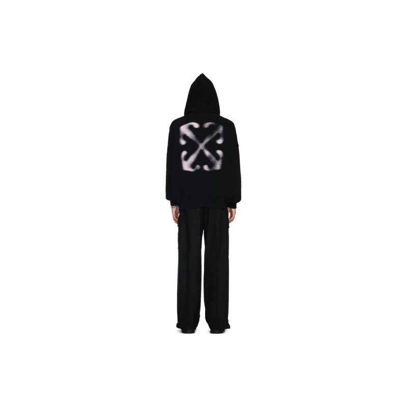 OFF WHITE Logo embroidered Cotton Hoodie-3