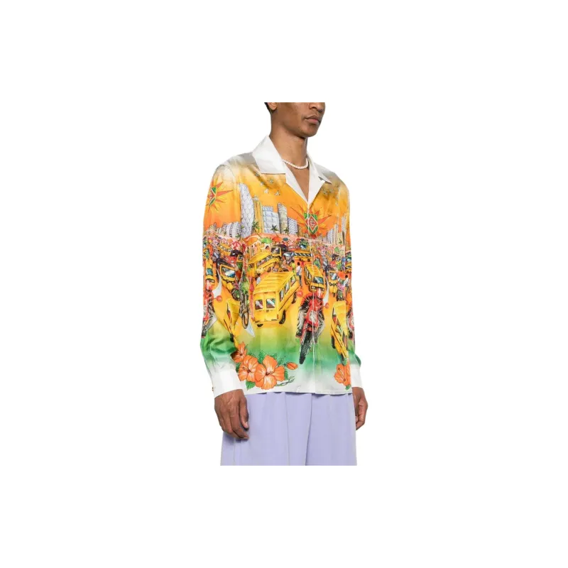 CASABLANCA Traffic Silk Shirt-3