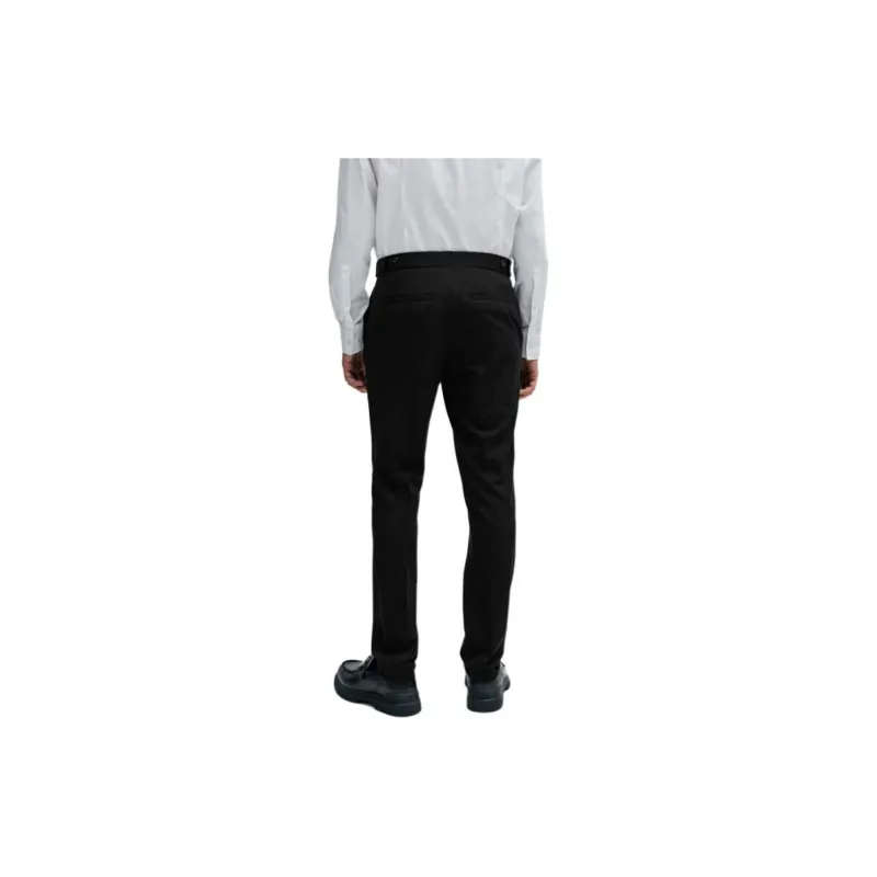 HUGO BOSS Three-Piece Slim-Fit Suit In Performance-Stretch Jersey Business Suits Men's Black-7