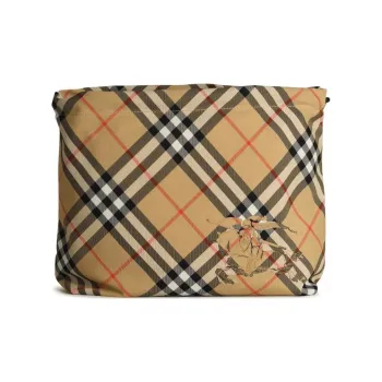 Burberry Polyester Clutch Men's Beige