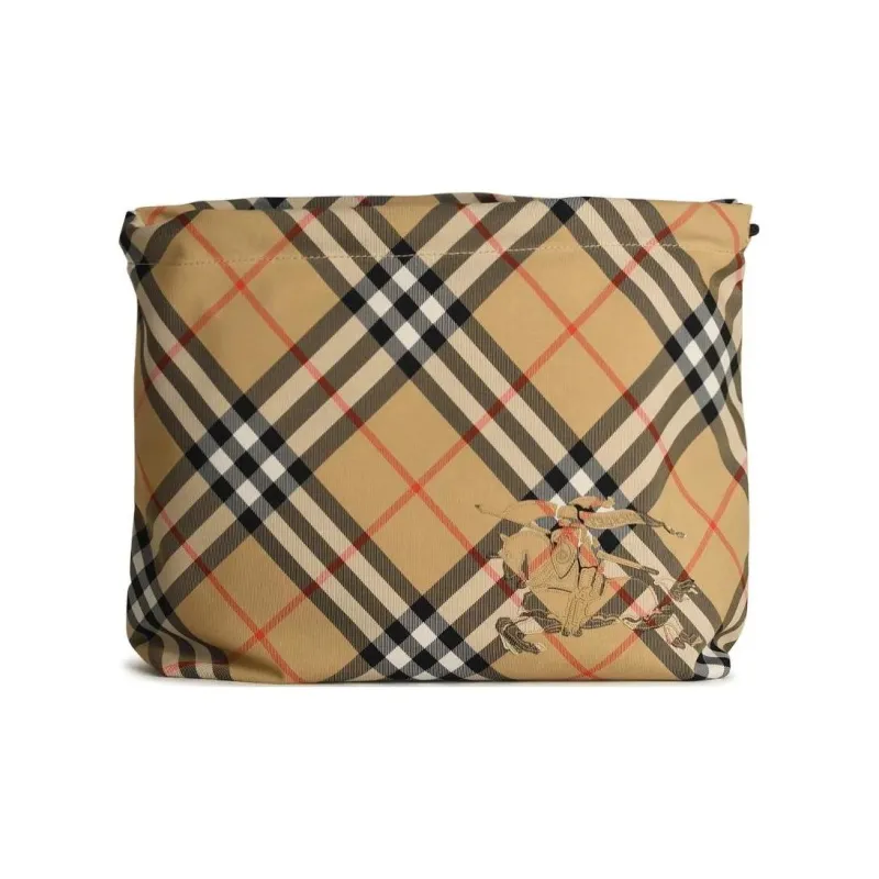 Burberry Polyester Clutch Men's Beige-0