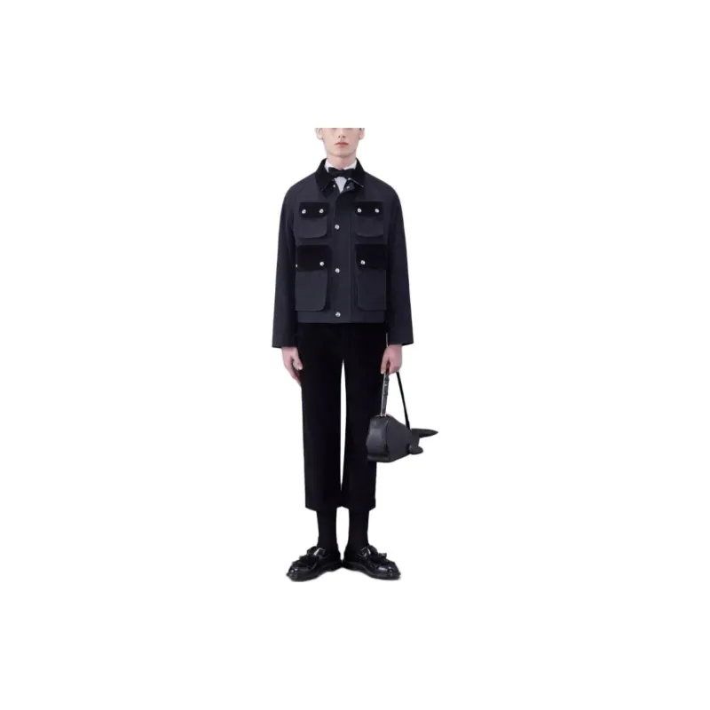 THOM BROWNE Corduroy Straight Leg Trousers-3