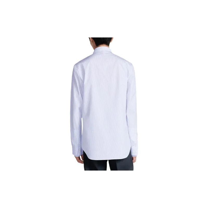 DIOR Homme Striped Collared Long Sleeve Shirt-4