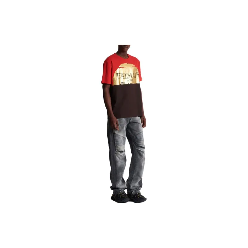 BALMAIN X Disney Graphic Printed Crewneck T Shirt-3