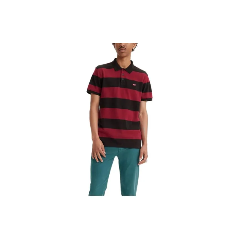 Levis Polo Shirts Men Red Black-2