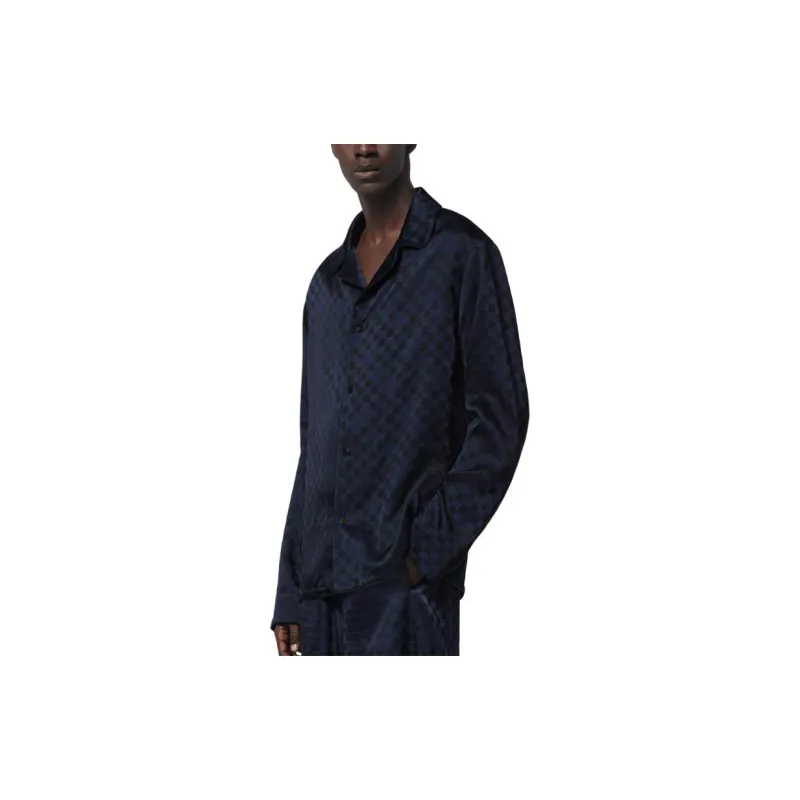 Lv Long Sleeved Silk Blend Evening Overshirt-3