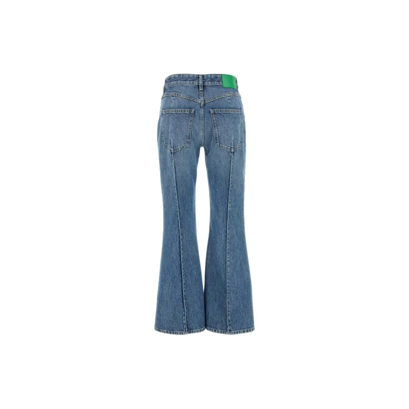 Bottega Veneta Cropped Kick Flare Leg Denim 'Mid Blue'-1